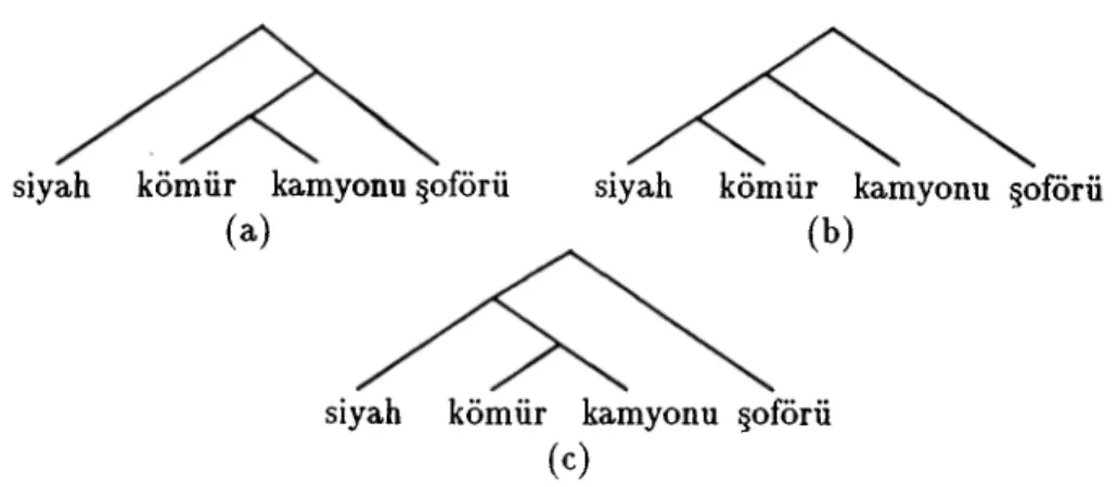 Figure  3.2.  Three  ambiguous  interpretations of  (82)