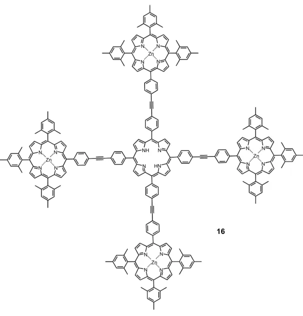 Figure 15. Porphyrin containing Dexter-type cassettes 