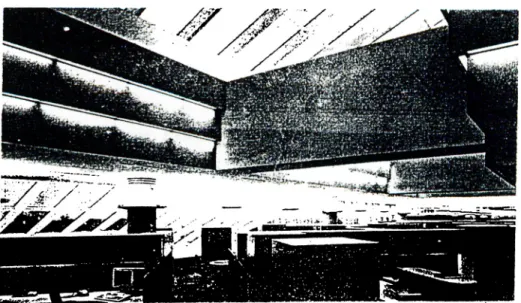 Figure 3.14 Skylight and the  loft system of the open-automated  office  (Steffy,  1990,  p.113).