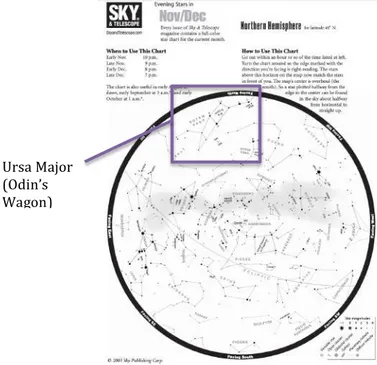 Figure 3: Location of Ursa Major in Northern Hemisphere, Sky &amp; Telescope  Magazine, 2003