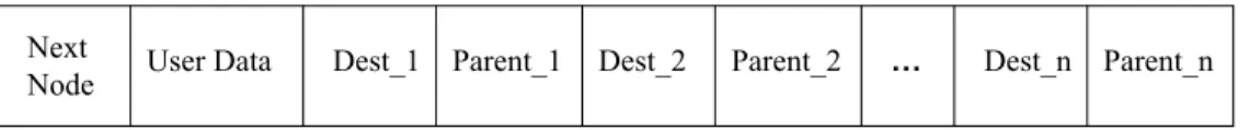 Figure 3.4: Multicast message used by LBM-MST.