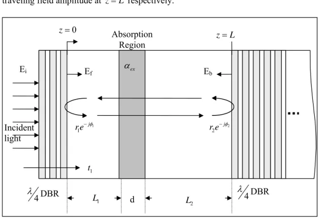Figure 2.8: Lateral structure of RCE photodetector 