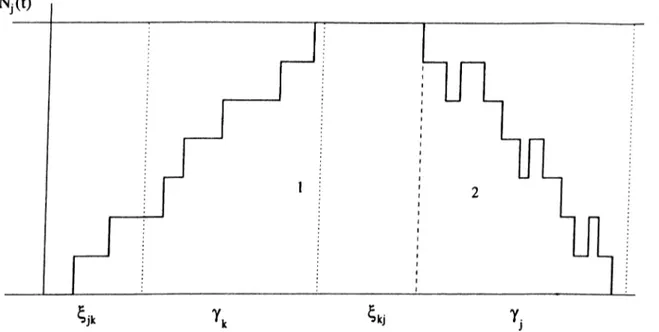 Figure  3.4:  Exhaustive  Case:A  Particular  Realization  of Nj, j   /   k.