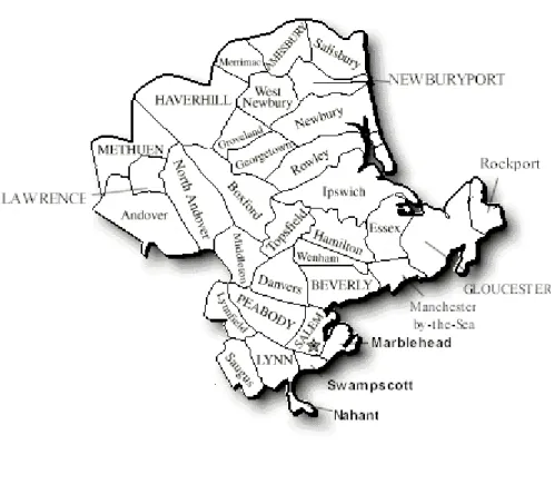 Figure 1.1. A Map of Essex County, Massachusetts 
