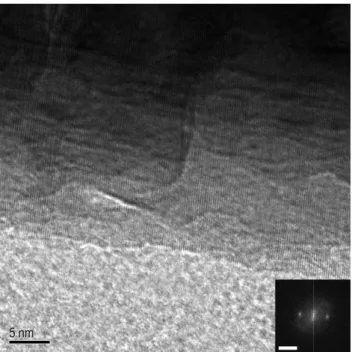 Figure  S2.  Lattice  fringes  at  the  surface  of  the  core-shell  nanorods  sample