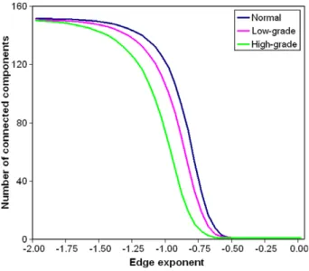 Fig. 4. Average number of connected components for diﬀerent tissue types.