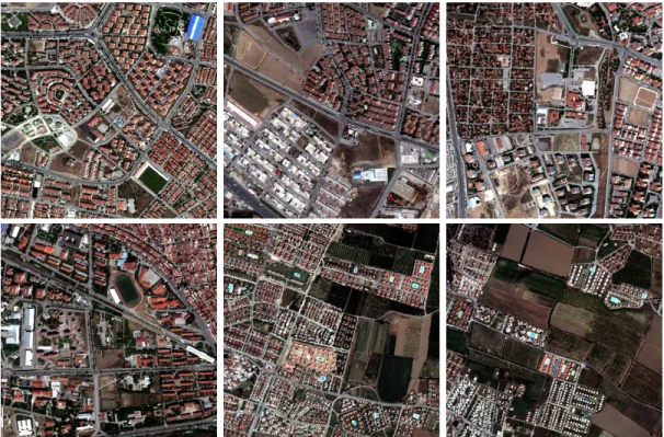 Figure 1.1: Compound structures in WorldView-2 images of Ankara and Ku- Ku-sadasi, Turkey.