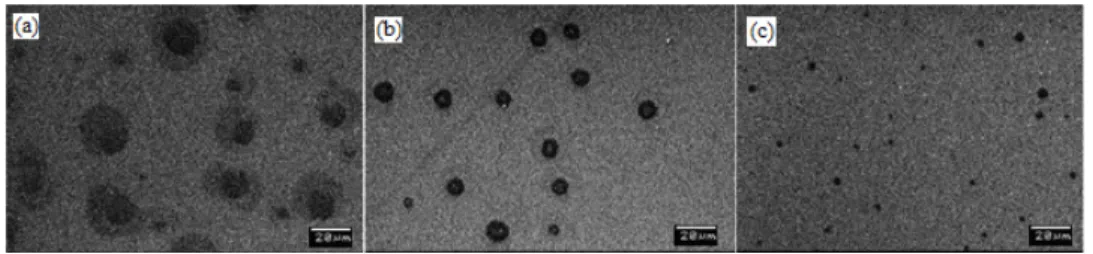 Fig. 3. SEM images of porous ZnO layer with the ZnO:PEG ratio of (a) 3:1 (b) 4:1 and (c) 5:1