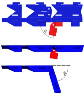 Fig. 5. A schematic representation of the unfolded to folded structure of the new leg design