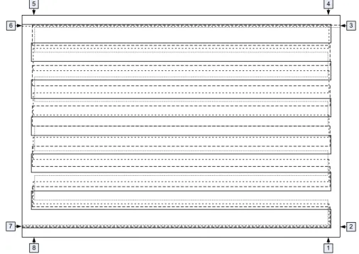 Figure 2 depicts sample search tracks emanating around entry point 7 for a rectangle