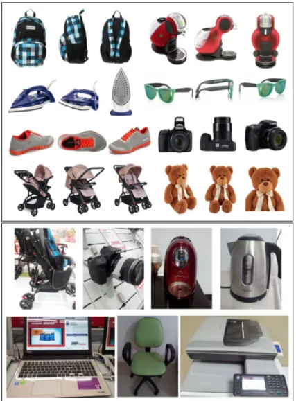 Fig. 8 Sample images from the MVOD dataset. Top: database, bottom: queries (selected single view images from multi-view queries)