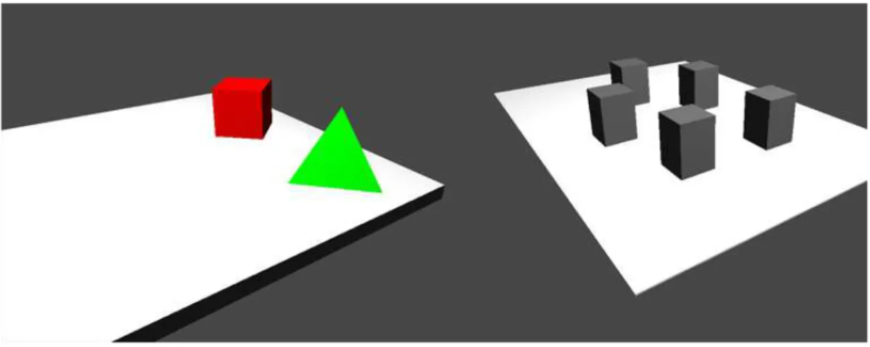 Figure 6.2: 3D models of the scenes that are used as natural markers for camera tracking.