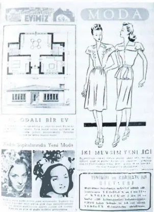 Fig. 9.4. A typical page layout of Yer.Jiytin  pairing 'Our Home' and  'Fashion' sections