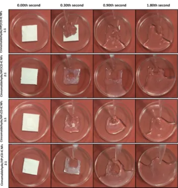 Figure 9. Representation of dissolution behavior of cinnamaldehyde/
