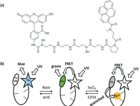 Fig. 5 (a) Molecular structure that can operate as a half-adder and half-subtractor depending on the choice of inputs and outputs
