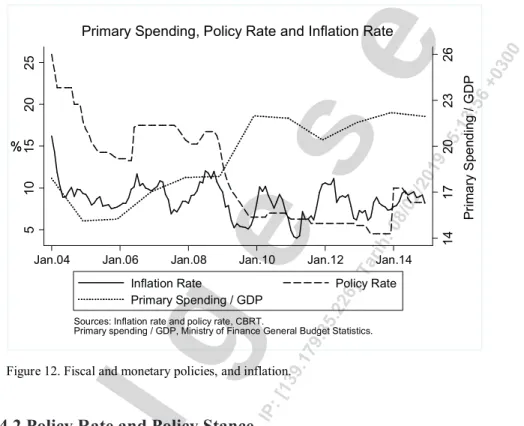 Figure 12. Fiscal and monetary policies, and inflation. 