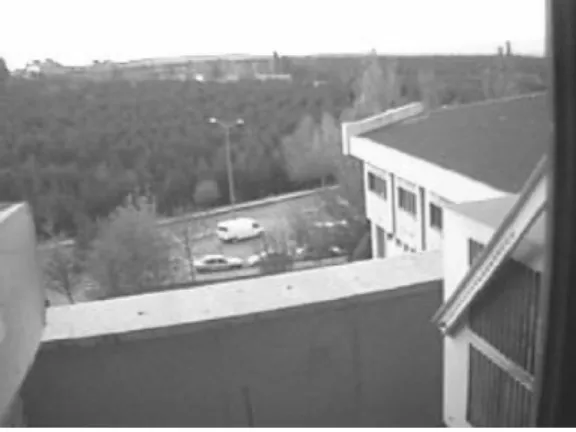 Fig. 2. An image of a moving minivan from a video sequence.