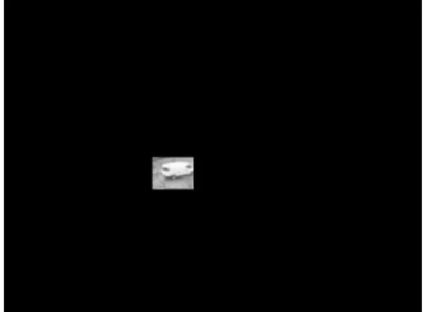 Fig. 7. The detected moving object: Regions exceeding the thresh- thresh-old based on FLO statistic, geometric power.