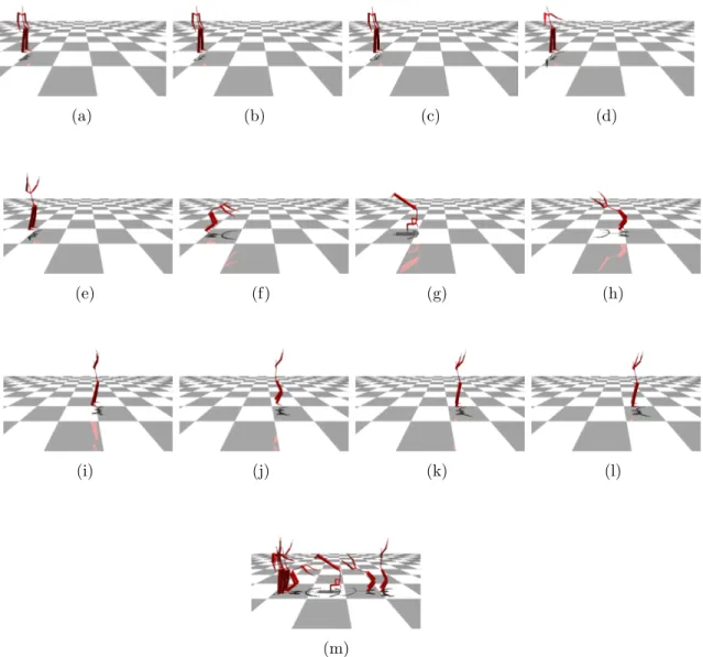 Figure 4.3: Keyframes of a flip motion(a-l) and the thumbnail(m) generated from the set of keyframes