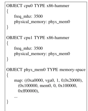 Figure 1. An example configuration for two processors with a shared memory.