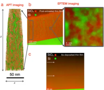 Figure 4a shows a typical magni ﬁed APT image of the random network. The image reveals that although the network structure somewhat resembles nanowires on the microscale, the vertical lines are far from being straight and they can be referredFigure 2.Struc