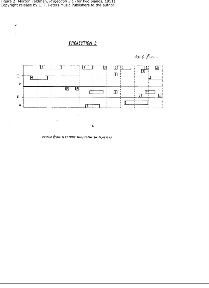 Figure 2: Morton Feldman, Projection 3 1 (for two pianos, 1951). 