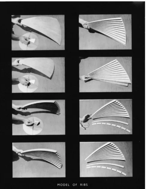 Fig. 14 The photographs showing the formation of geometric principle between roof vault, ribs and arched elements of the Sydney Opera House