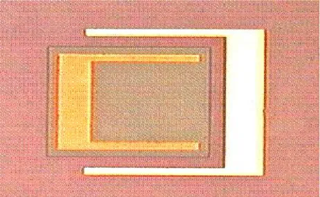Fig. 2.  Micrograph of a fabricated near-UV dual-operation quantum optoelectronic device