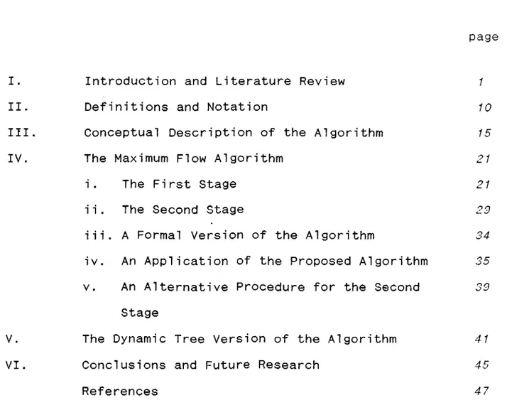 TABLE  OF  CONTENTS page I . I I .  Ill  IV. V. V I .