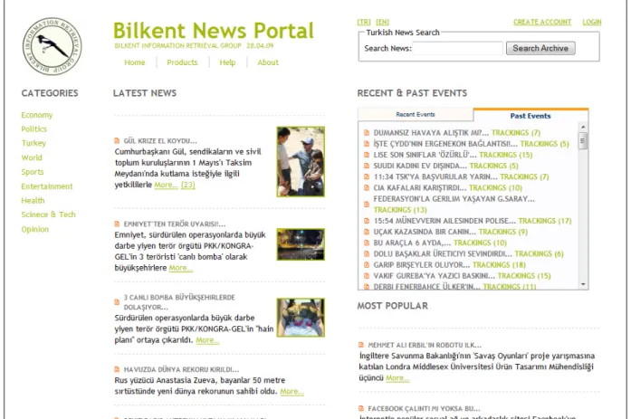Figure 1.1: Bilkent News Portal.