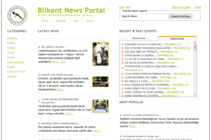 Figure 1.1: Bilkent News Portal.