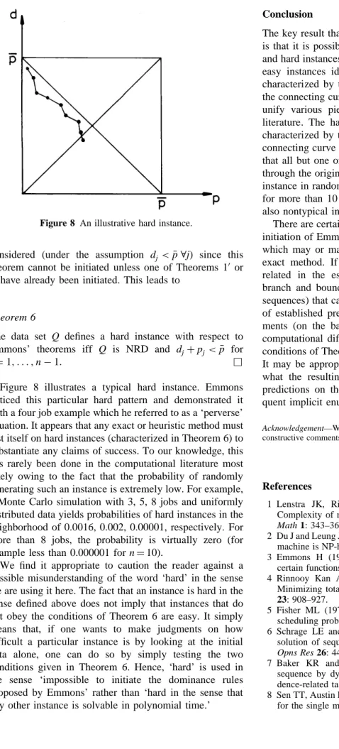 Figure 8 illustrates a typical hard instance. Emmons noticed this particular hard pattern and demonstrated it with a four job example which he referred to as a ‘perverse’