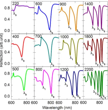 Fig. 2 shows the reflection spectra from K630-a160- K630-a160-t220-h(220–2200) grating