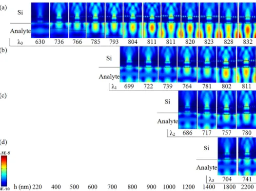 FIG. 3. False colored magnetic field plots (6301100 nm 2 ) from the  gra-ting K630-a160-t220-h(220-2200)
