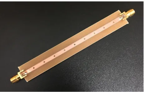 Figure 2.8: The PCB resonator with drilled holes used in pipette experiments