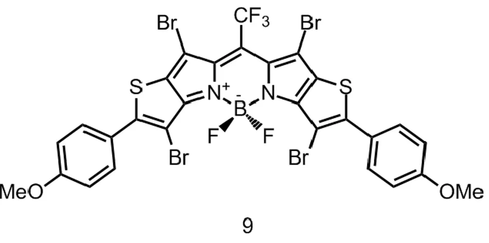 Figure 10: Molecular structure of the heteroaryl-fused BODIPY-based  photosensitizer (Compound 9) 