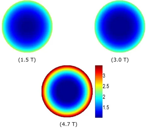 Figure  2.2  The  optimum  transmit  sensitivity  for  imaging  a  single  point  of  interest  is  shown