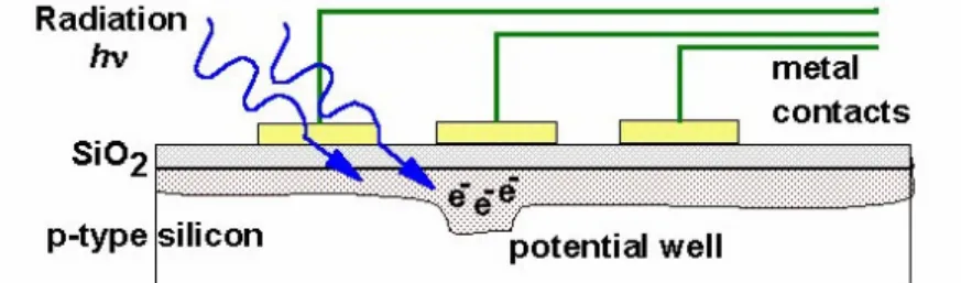 Figure  2.1.2.1  Schematic representation of the working principle  of  a CCD camera (after  [20])