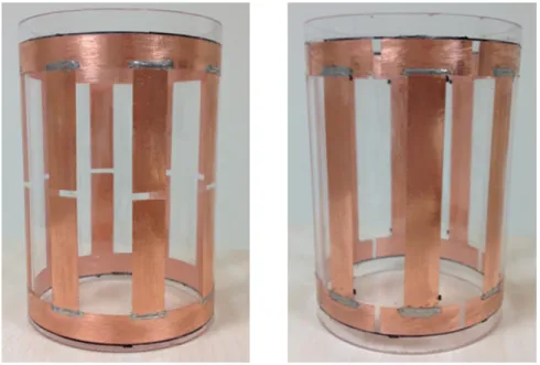Figure 9 Constructed handmade birdcage coils with a diameter of 10 cm, a rung length of 11.5 cm
