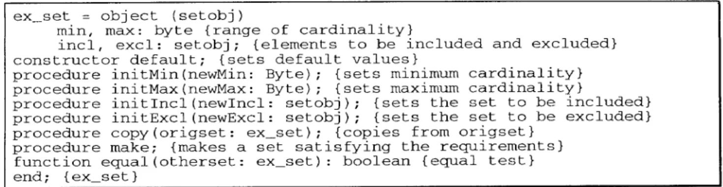Figure 2. The implementation of ex_set. 