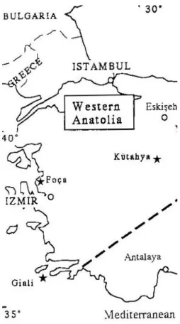 Figure 10. Western Anatolian Obsidian Sources (Chataigner, C., Poidevin, J.L.,  Arnaud, N.O