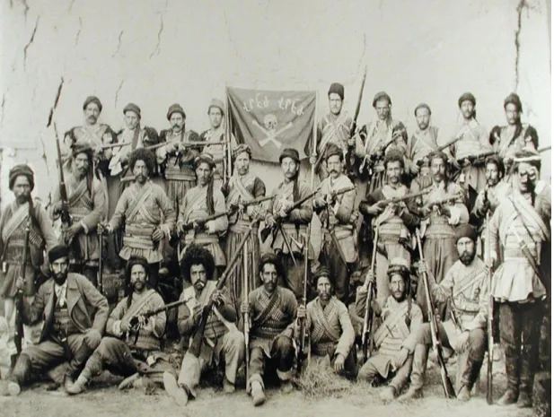 Figure 4: Tigran Teroyan who preferred the nom de guerre, Vazgen, and his group in Van, in 1896