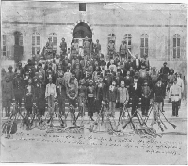 Figure 7: A photograph of fedayees who were the members of Armenian Revolutionary Committee of  Aleppo