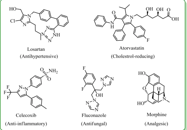 Figure 5. Pharmaceutical drugs composed of nitrogenous heterocycles 