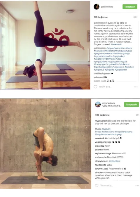 Figure 7: A Yogini Practising Handstand Pose 