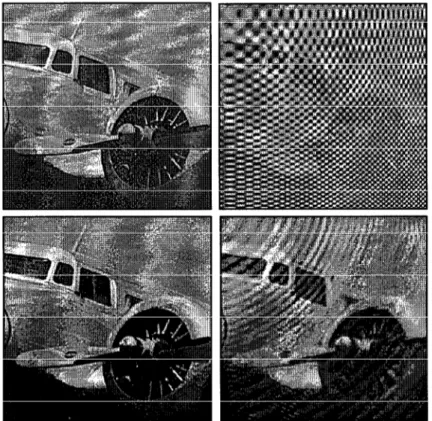 Fig.  2.  (a)  Original  “Plane”  image.  (b)  Corrupted  image  (SNR  =  1).  (c)  Image  restored  by  filtering  in  the  linear  canonical  transform  domain