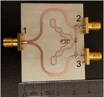 Fig. 13. Normalized bandwidth comparison of the prosed divider structure with the classical single-section Wilkinson divider and Cohn’s design of  two-section Wilkinson divider [2].