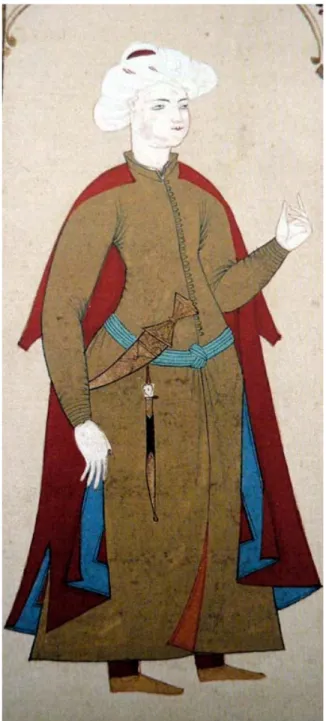 Figure 5.4 Style of dress of a rich Ottoman man (seventeenth century) (And, 2004) 