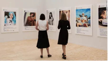 Figure 6: Richard Prince, New Portraits, 2015, Screenshot prints 