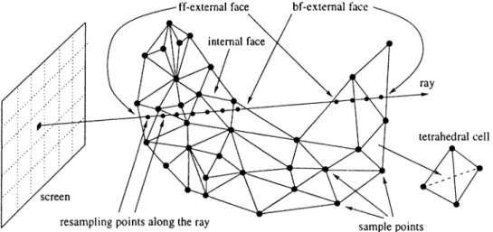 Figure  2.1;  Ray-casting  based  direct  volume  rendering.